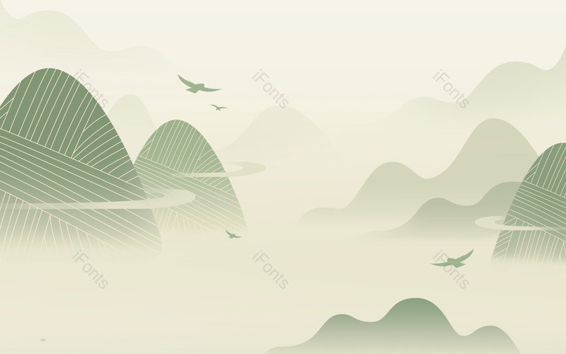 端午节装饰卡通插画山脉山川元素,插画/手绘图,插画/手绘图库,插画/手绘图下载,插画/手绘